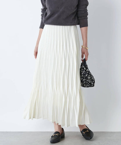 《腰部全鬆緊設計·優雅顯瘦◎》褶皺半身裙