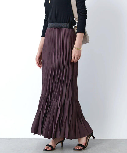 《腰部全鬆緊設計·優雅顯瘦◎》褶皺半身裙