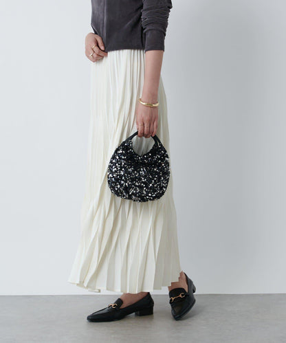 《腰部全鬆緊設計·優雅顯瘦◎》褶皺半身裙