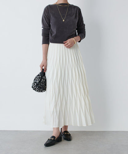 《腰部全鬆緊設計·優雅顯瘦◎》褶皺半身裙