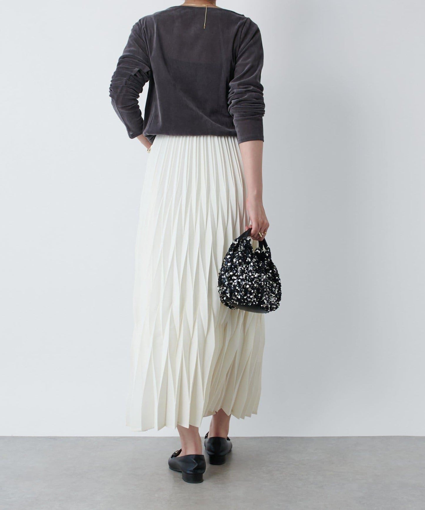 《腰部全鬆緊設計·優雅顯瘦◎》褶皺半身裙