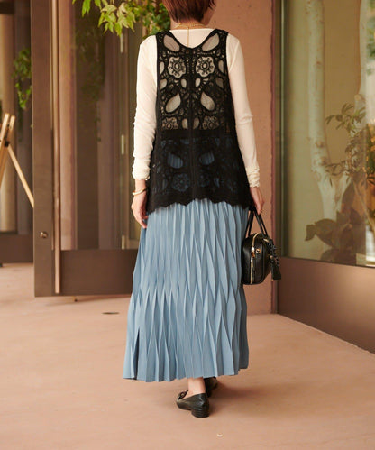 《腰部全鬆緊設計·優雅顯瘦◎》褶皺半身裙