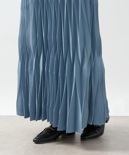 《腰部全鬆緊設計·優雅顯瘦◎》褶皺半身裙