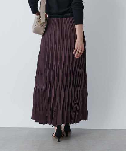 《腰部全鬆緊設計·優雅顯瘦◎》褶皺半身裙