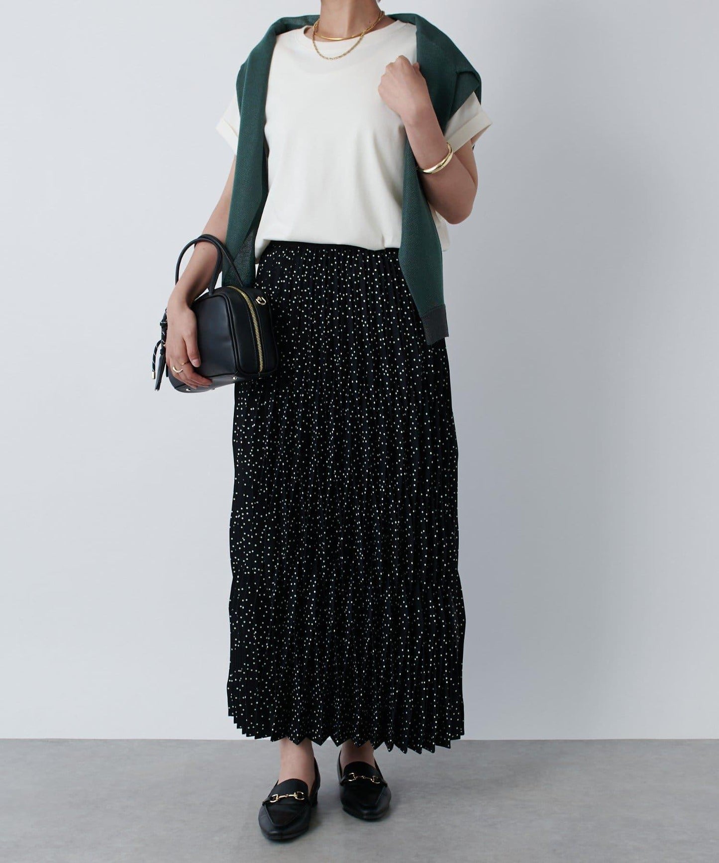 《腰部全鬆緊設計·優雅顯瘦◎》褶皺半身裙