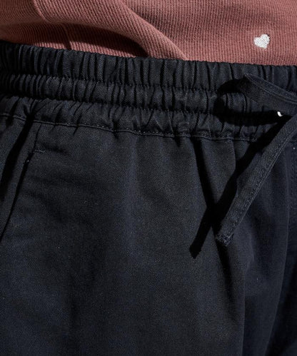 斜紋織物寬鬆直筒褲＜可搭配套裝＞