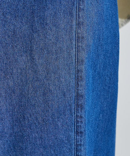 斜紋織物寬鬆直筒褲＜可搭配套裝＞