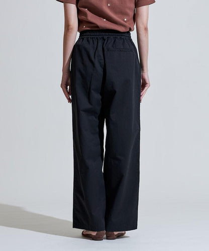 斜紋織物寬鬆直筒褲＜可搭配套裝＞