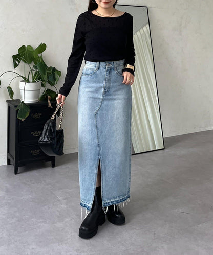 絨面圓點船領雪紡上衣