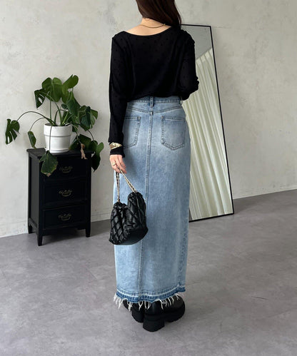 絨面圓點船領雪紡上衣