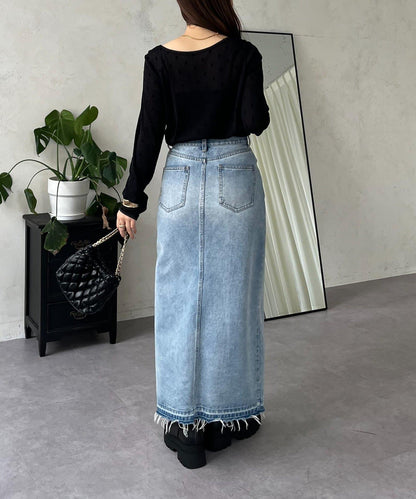 絨面圓點船領雪紡上衣