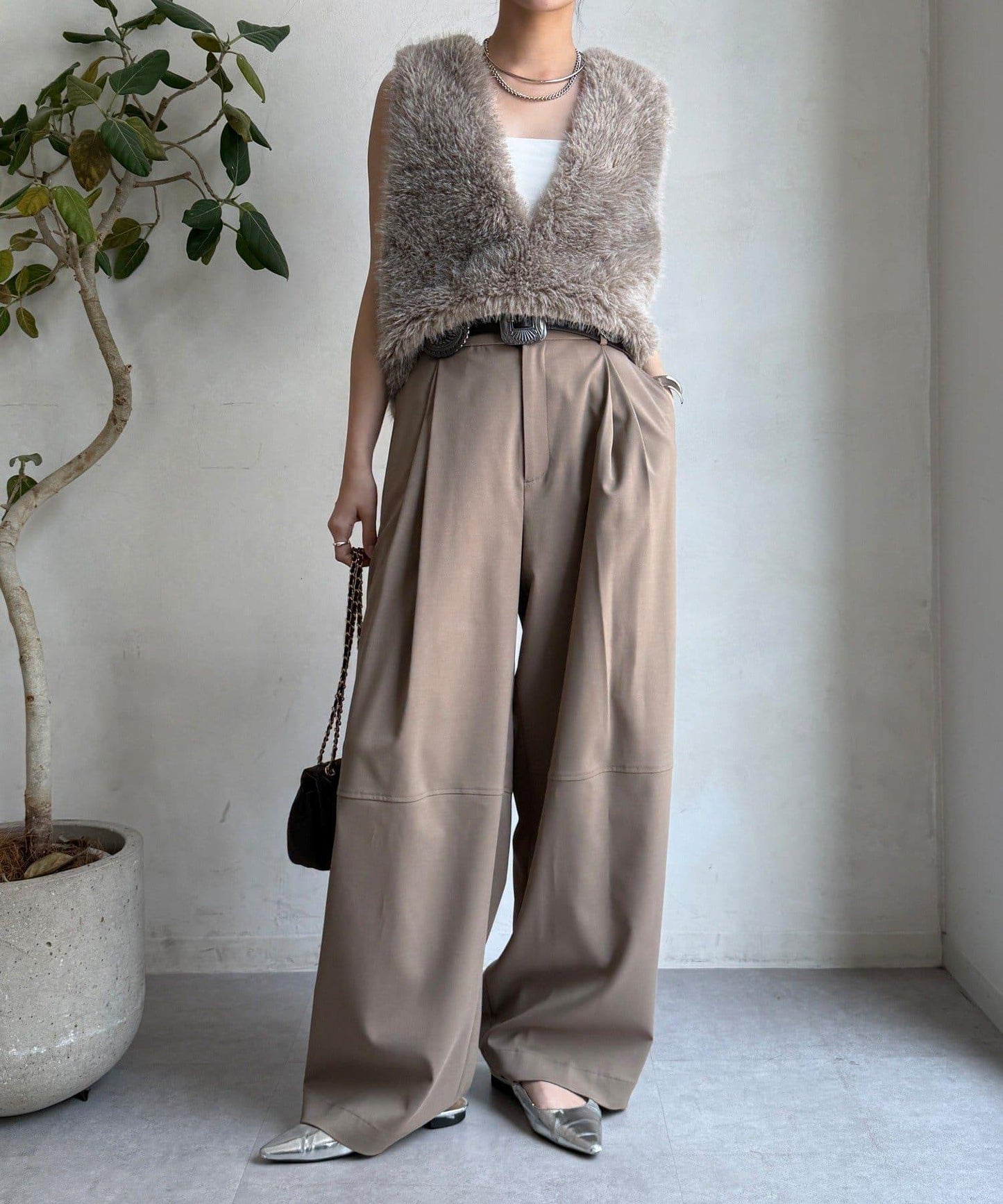 側邊扣假羊絨毛絨套頭衫