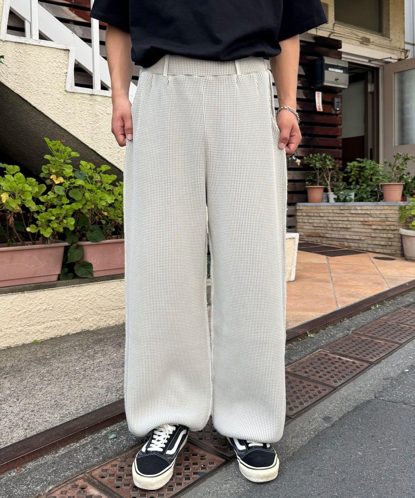 顏料呢衛衣寬鬆長褲