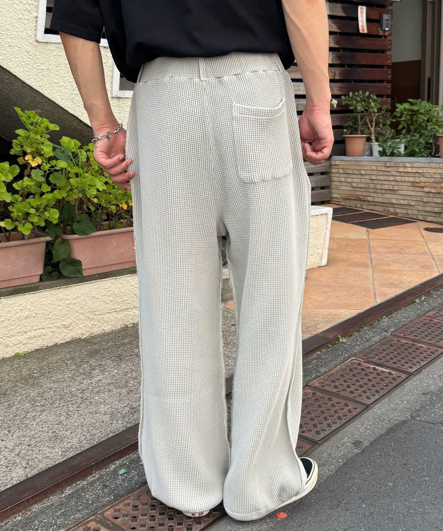 顏料呢衛衣寬鬆長褲