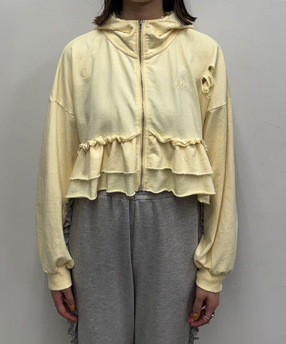 【Ciaopanic】CP標誌荷葉邊層疊破洞衛衣