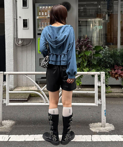 【Ciaopanic】CP標誌荷葉邊層疊破洞衛衣