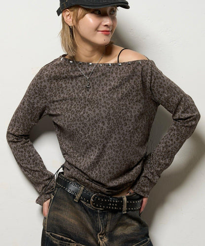 【AW】混搭鉚釘吊帶上衣