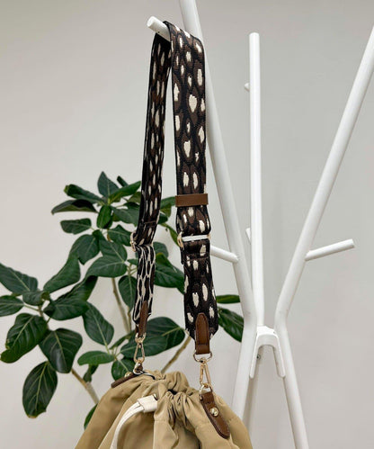 提花肩背丟綢巾袋