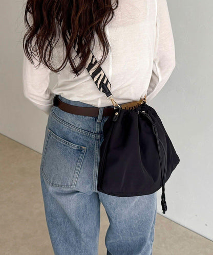 提花肩背丟綢巾袋