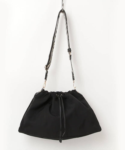 提花肩背丟綢巾袋