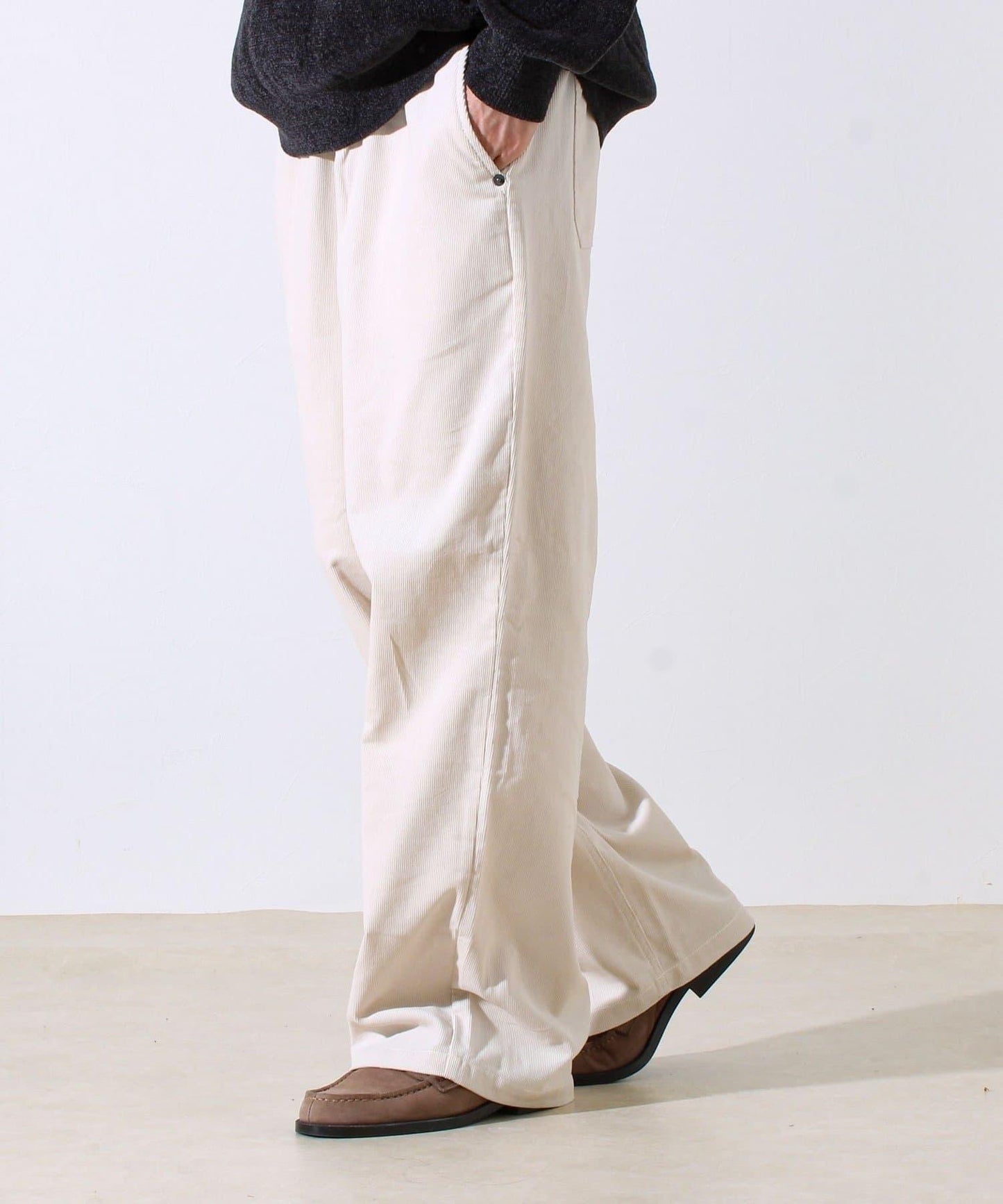 【套裝搭配】【GEVACO】燈芯絨 寬鬆休閒褲