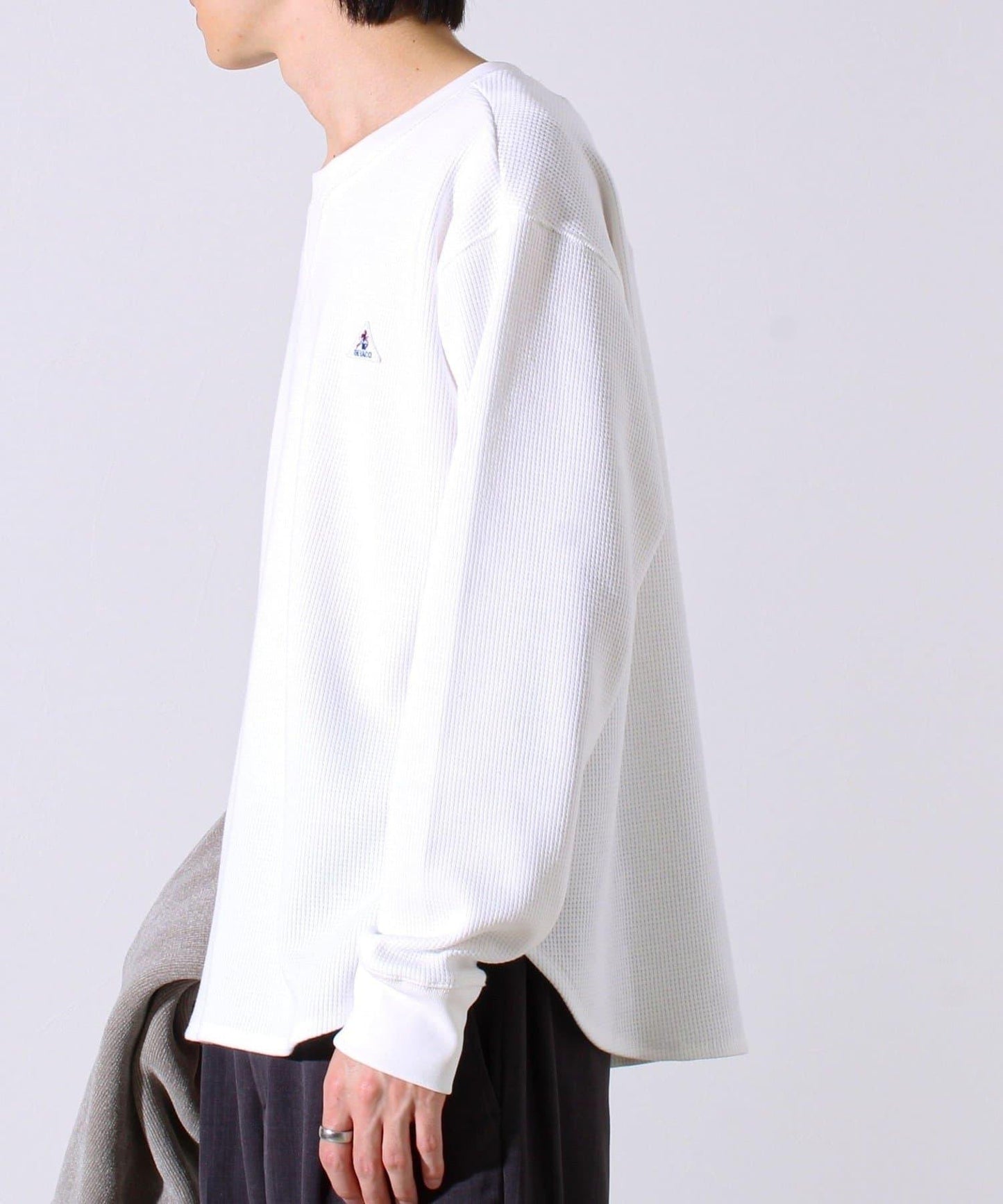 【適合層疊穿搭】【GEVACO】格紋材質長袖T恤