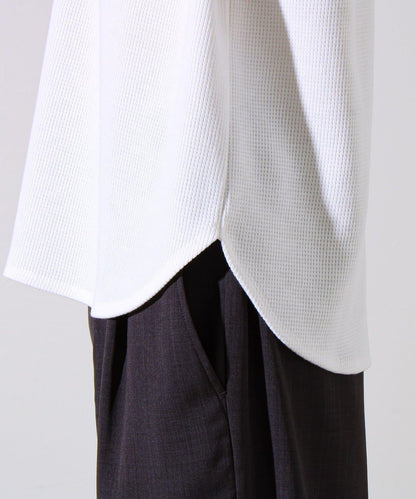 【適合層疊穿搭】【GEVACO】格紋材質長袖T恤