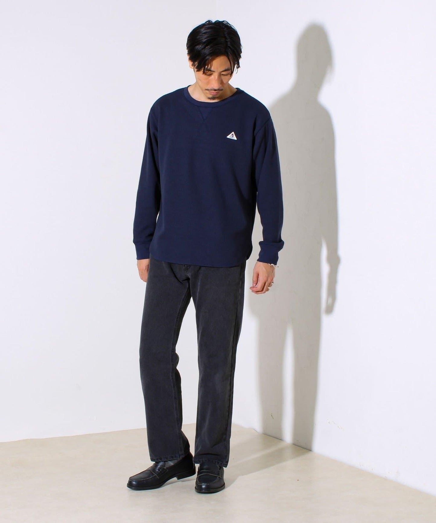 【適合層疊穿搭】【GEVACO】格紋材質長袖T恤