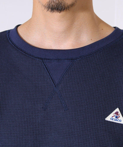 【適合層疊穿搭】【GEVACO】格紋材質長袖T恤