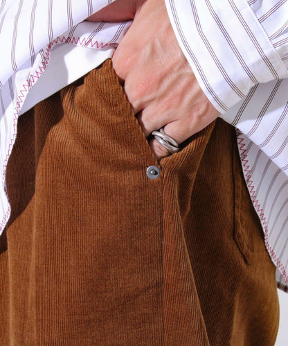 【套裝搭配】【GEVACO】燈芯絨 寬鬆休閒褲