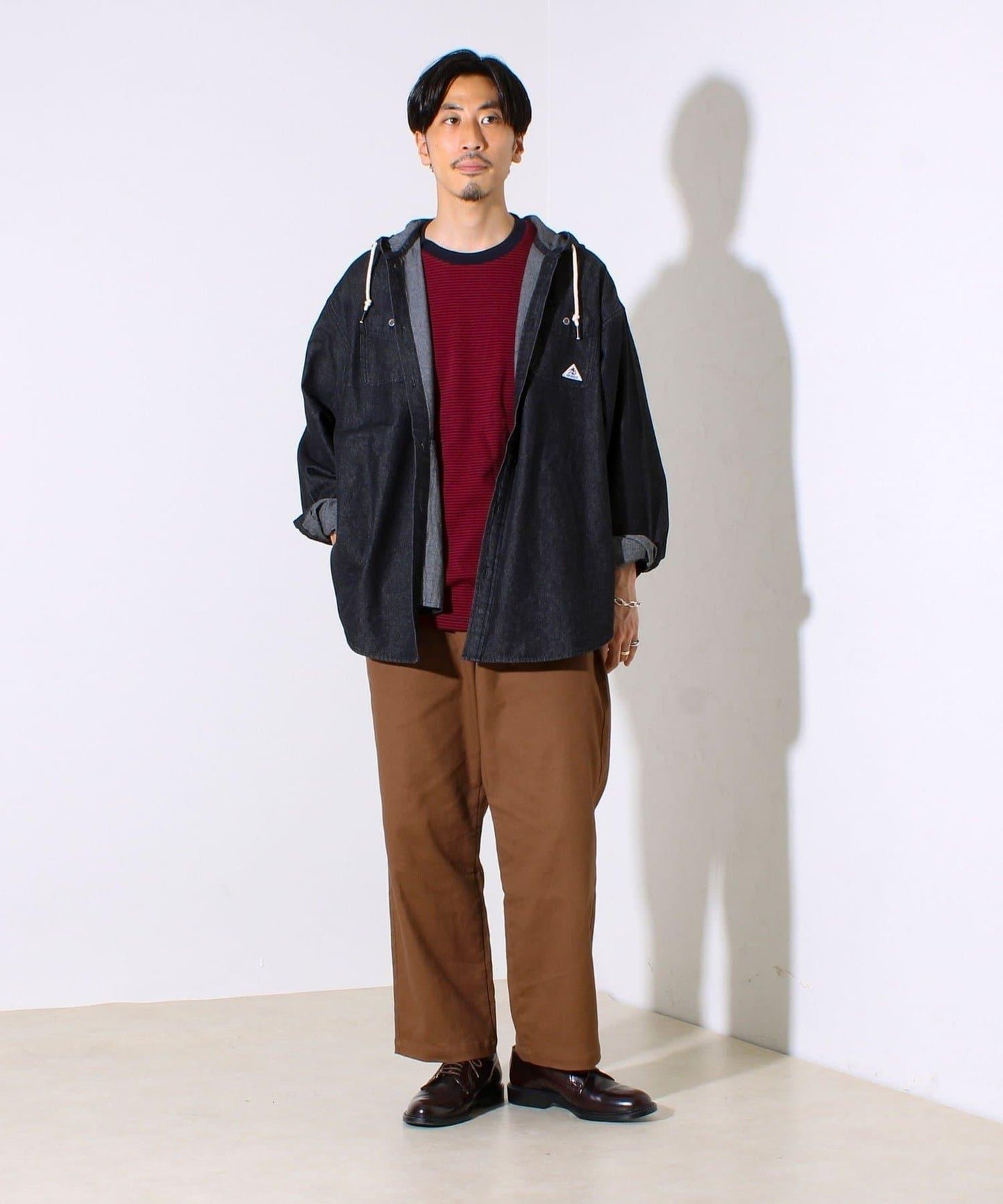 【GEVACO】牛仔帽衫 帶帽牛仔襯衫