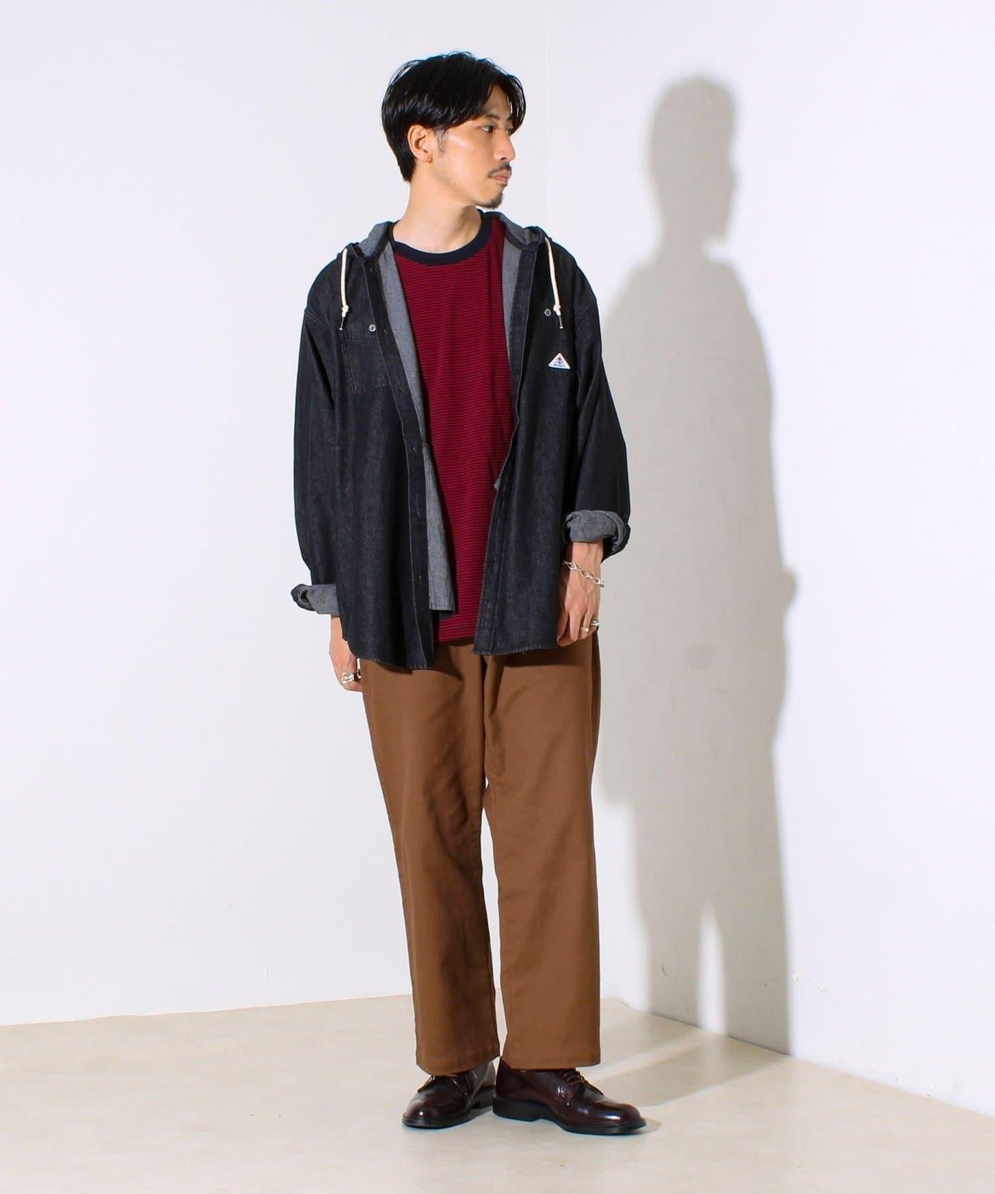 【GEVACO】牛仔帽衫 帶帽牛仔襯衫