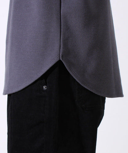 【適合層疊穿搭】【GEVACO】格紋材質長袖T恤