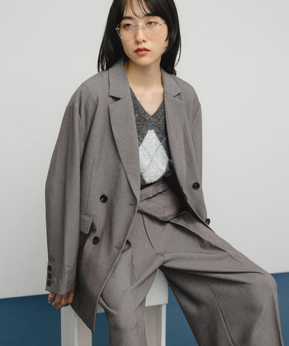 包包套裝雙排扣西裝