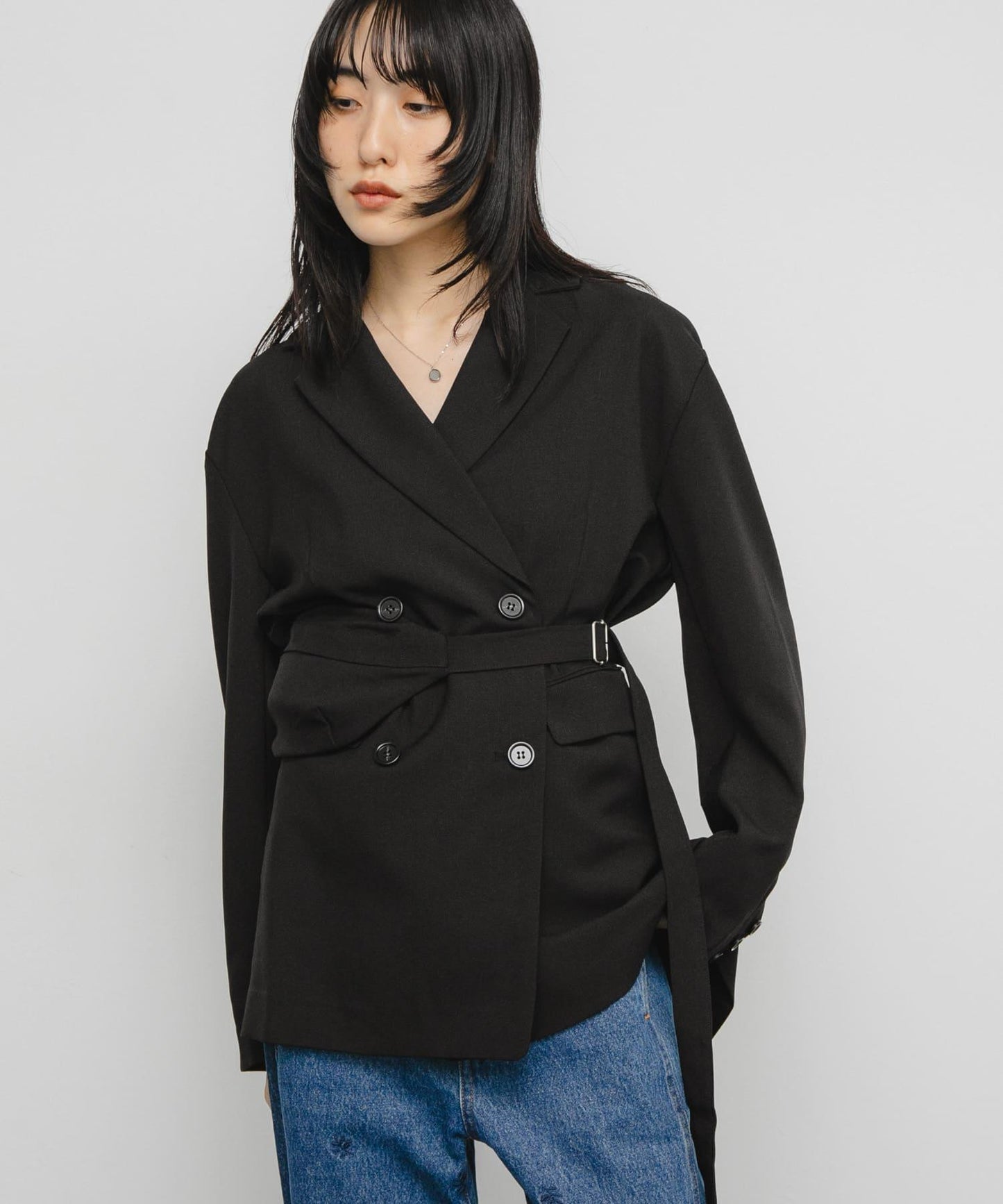 包包套裝雙排扣西裝