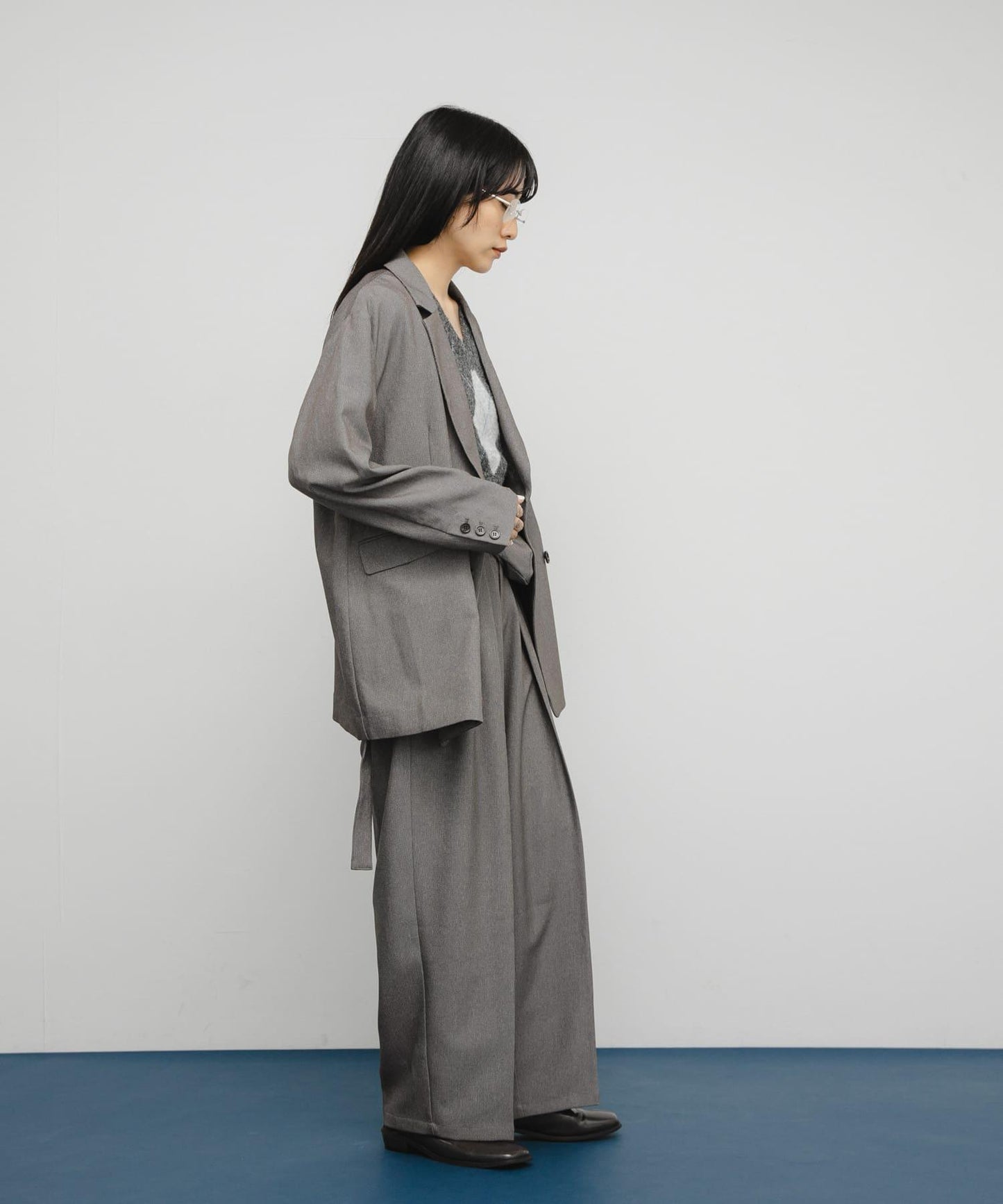 包包套裝雙排扣西裝