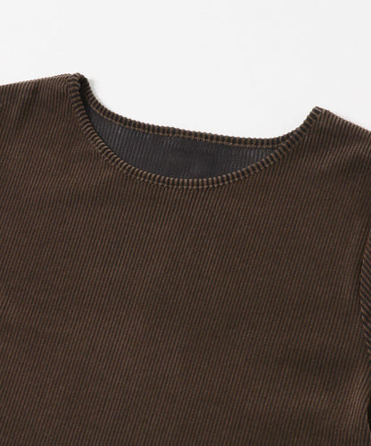 透視天鵝絨褶皺袖上衣