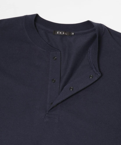 『UR TECH』寬鬆亨利領T恤