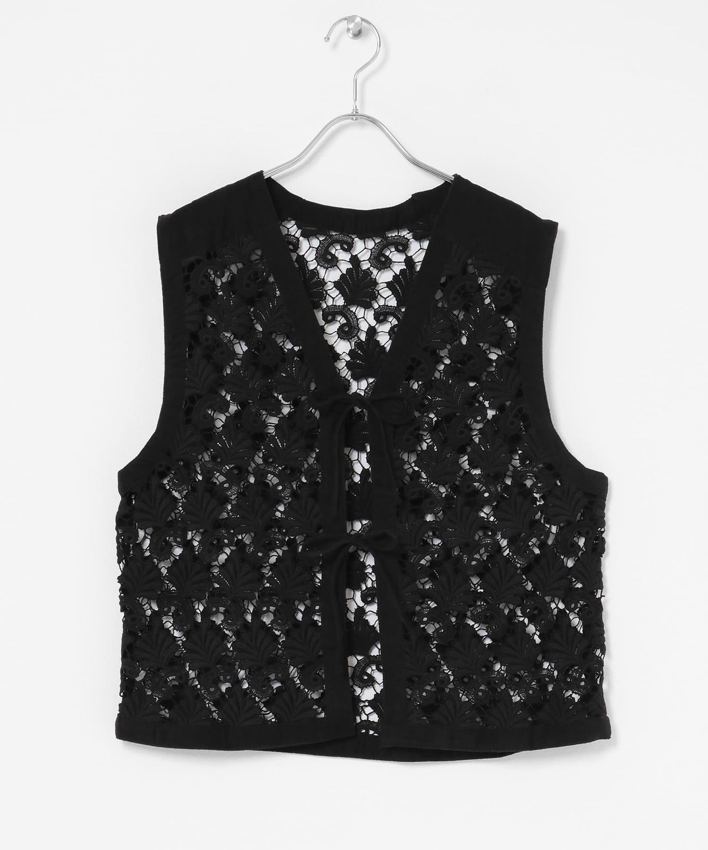 植物圖案蕾絲背心