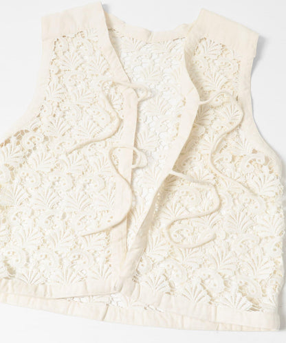 植物圖案蕾絲背心