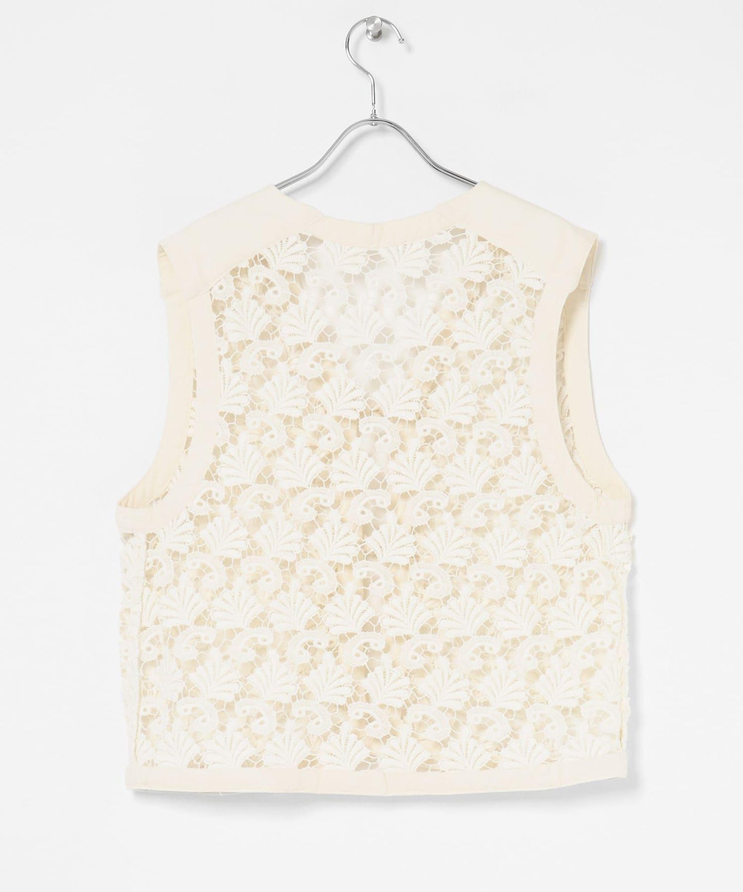 植物圖案蕾絲背心