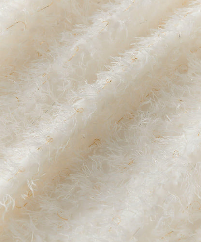 羽毛提花荷葉邊領襯衫