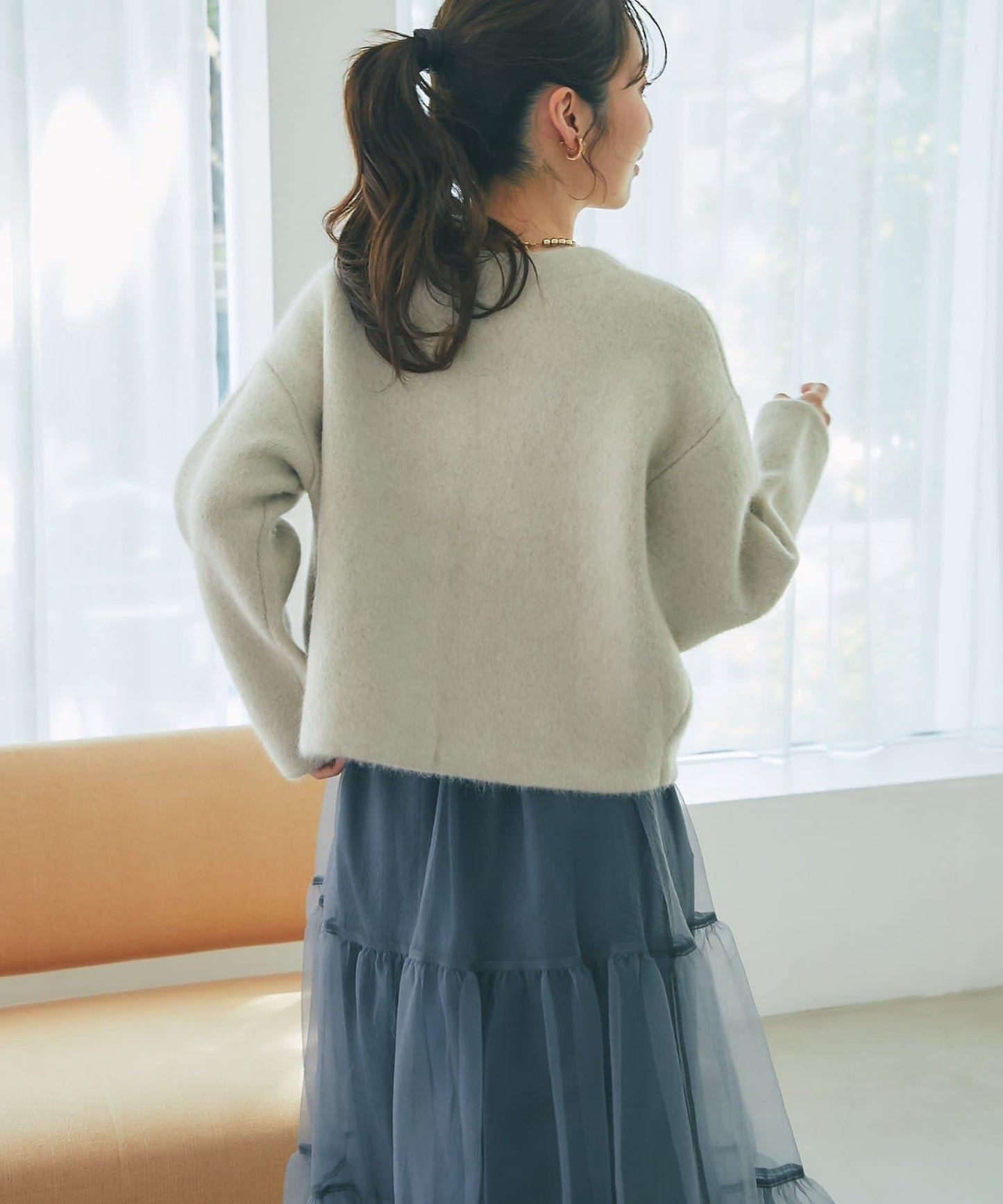 高品質羊毛接絨夾克開衫