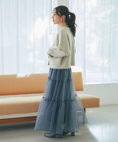 高品質羊毛接絨夾克開衫