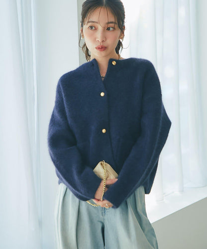 高品質羊毛接絨夾克開衫