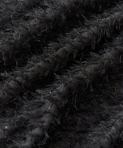 羽毛提花荷葉邊領襯衫