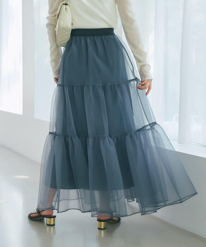 【好評款再版！】透明紗織層疊裙