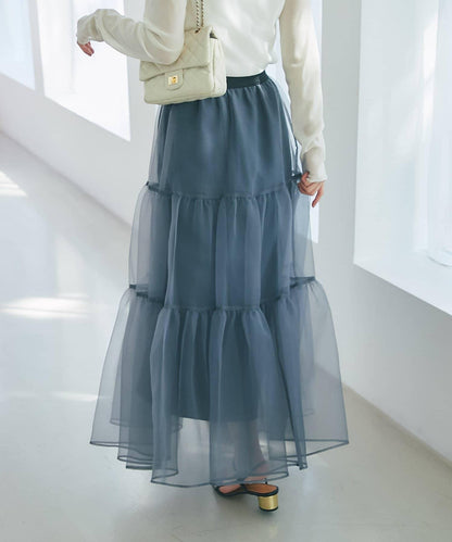 【好評款再版！】透明紗織層疊裙