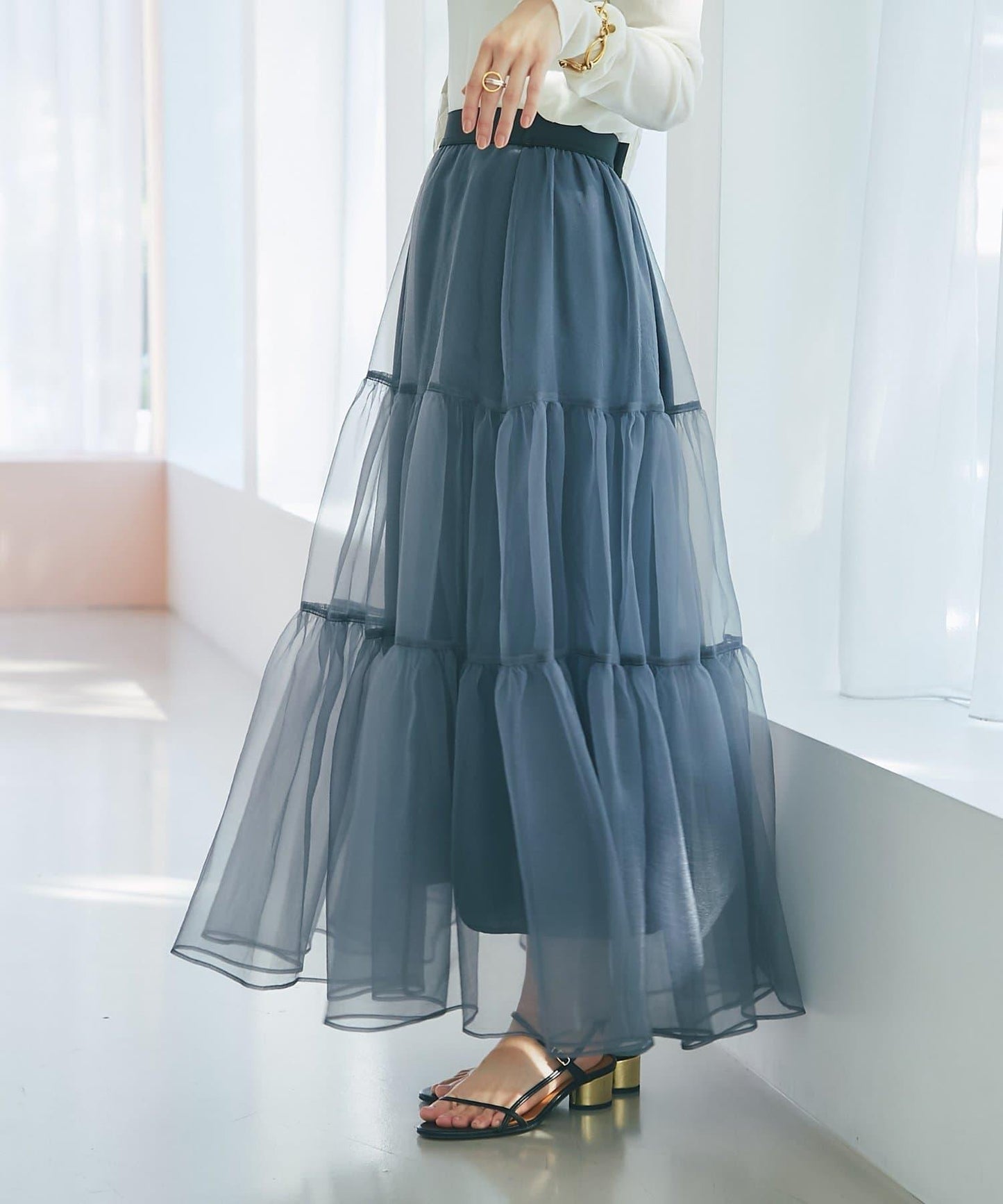 【好評款再版！】透明紗織層疊裙