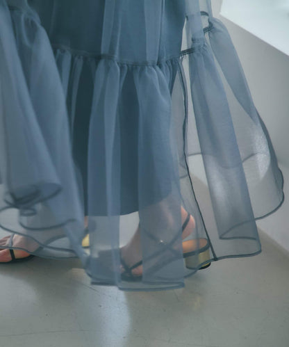 【好評款再版！】透明紗織層疊裙
